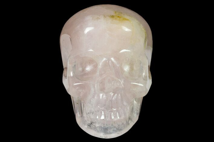 3" Realistic, Polished Brazilian Rose Quartz Crystal Skull